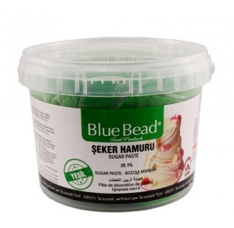 Цукрова паста (Мастика)   зелена 1кг ТМ  Blue Beed